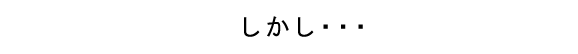 しかし・・・